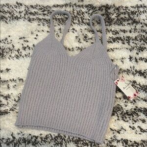 Altar'd State Heather Gray Knit Top